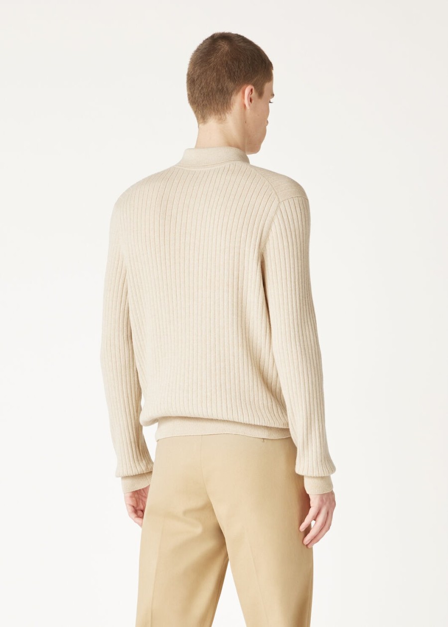 koszulka polo lexington baby cashmere w kolorze kremowym z kaszmirowym melanżem