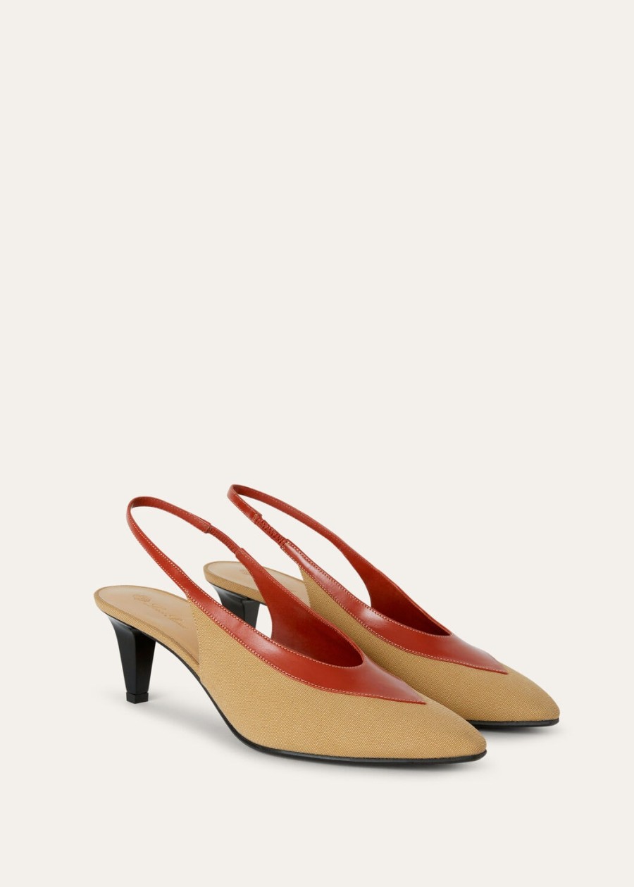 rebecca slingback cotton hinoki wooddeep kummel