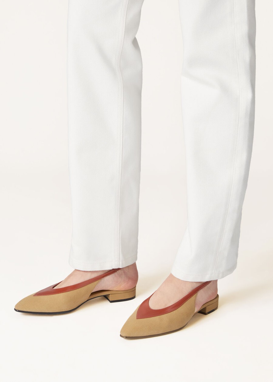 rebecca slingback cotton hinoki wooddeep kummel