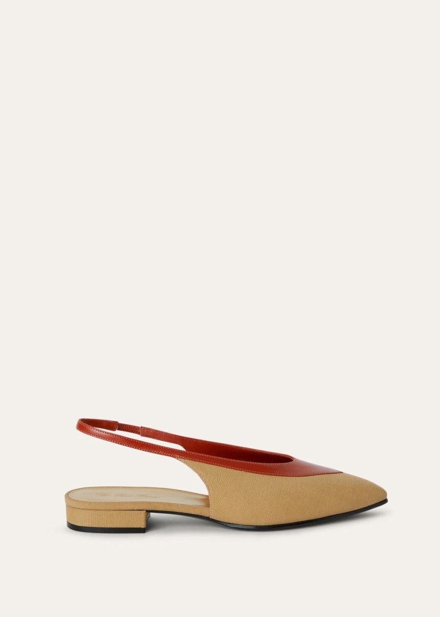 rebecca slingback cotton hinoki wooddeep kummel