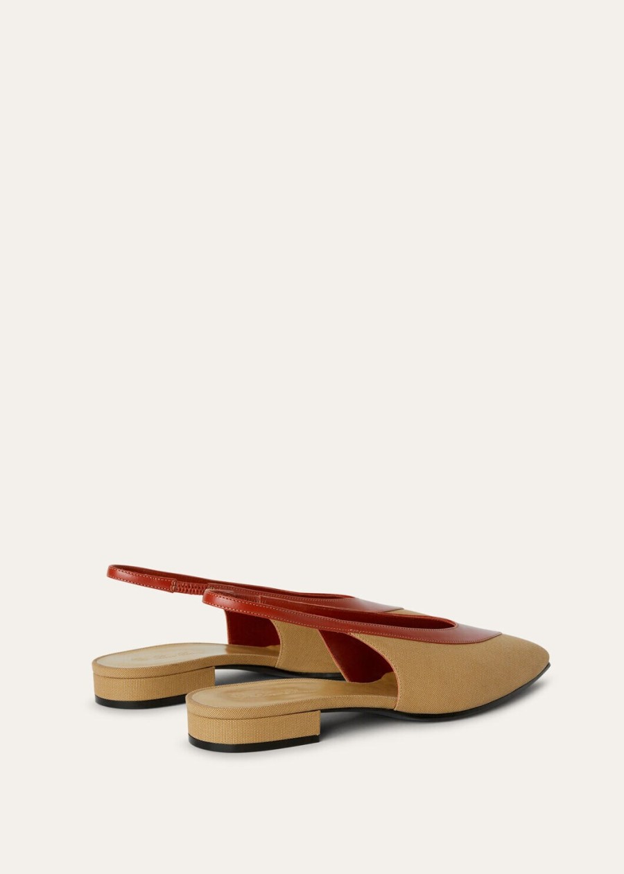 rebecca slingback cotton hinoki wooddeep kummel