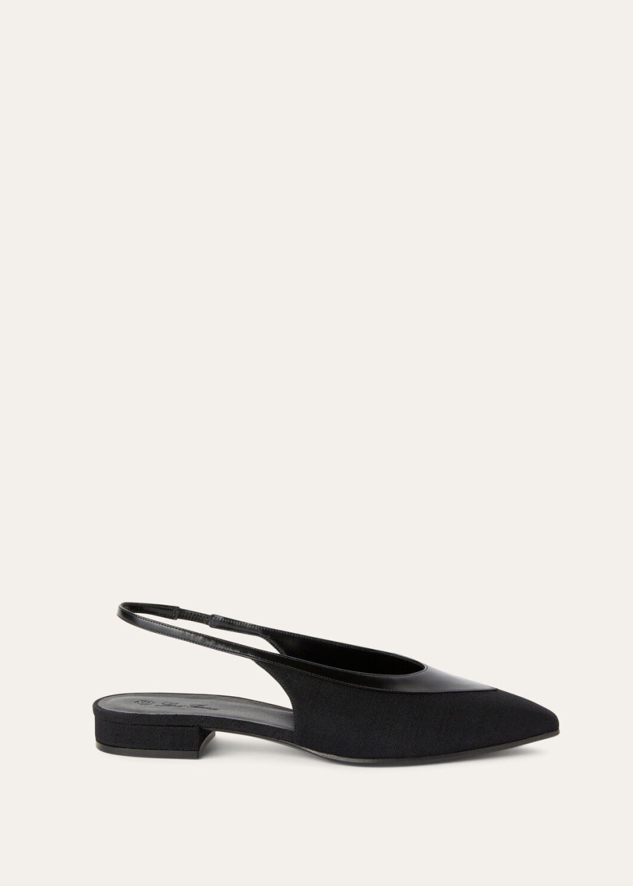 rebecca slingback black virgin wool