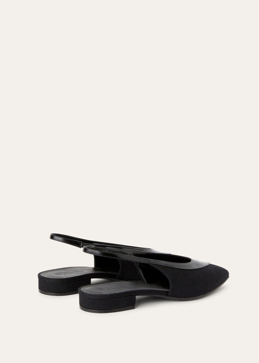 rebecca slingback black virgin wool