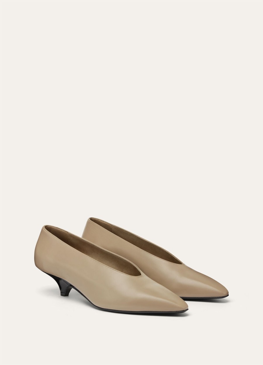buty rebecca wedge pump z suszonego estragonu ze skóry cielęcej