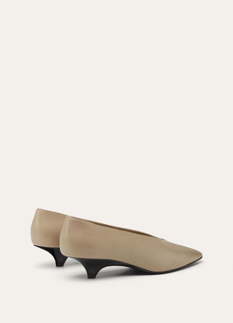 buty rebecca wedge pump z suszonego estragonu ze skóry cielęcej