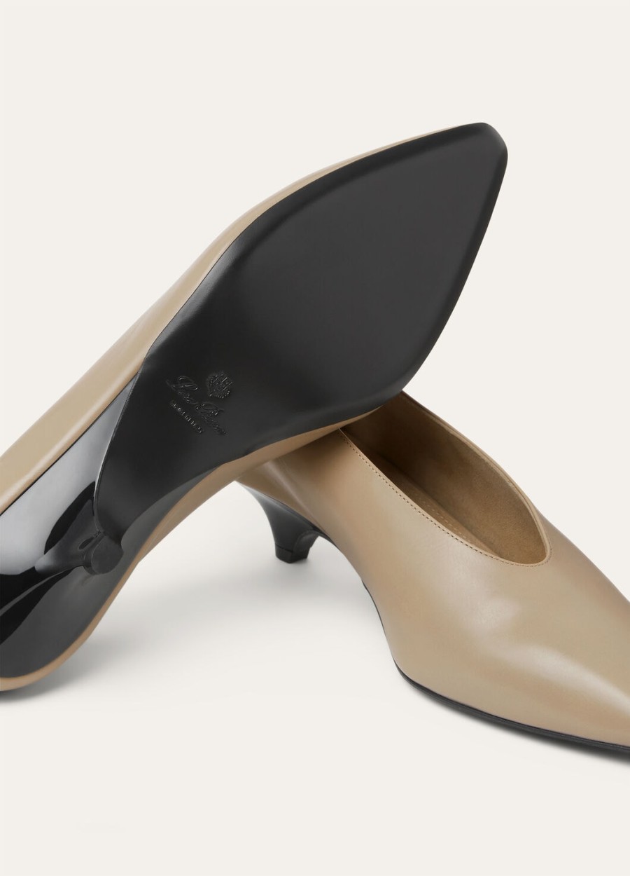 buty rebecca wedge pump z suszonego estragonu ze skóry cielęcej