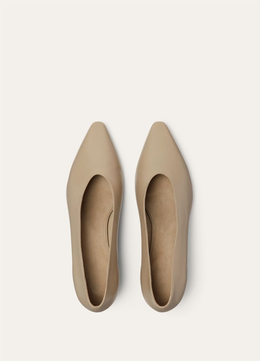 buty rebecca wedge pump z suszonego estragonu ze skóry cielęcej