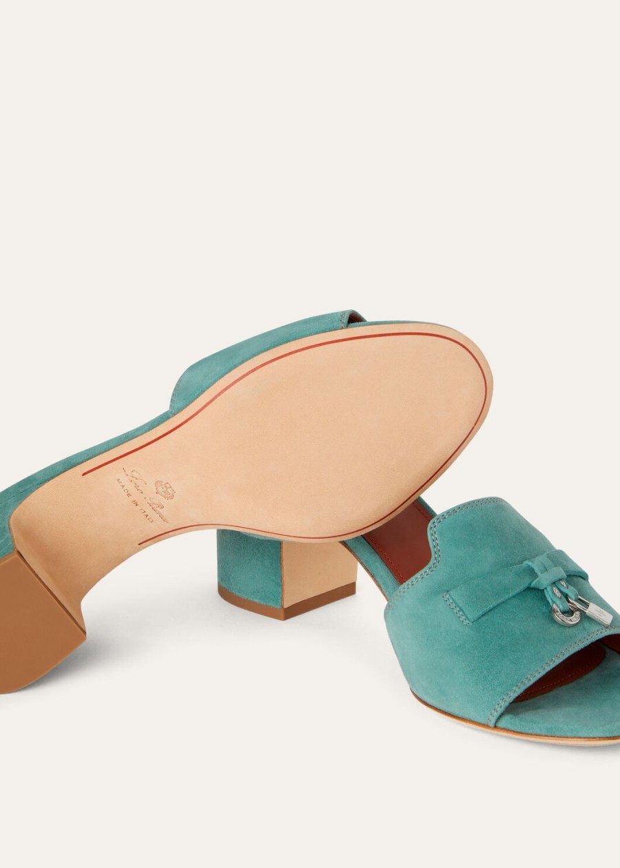 sandały summer charms zamszowe z koziej skóry w kolorze soczystej zieleni
