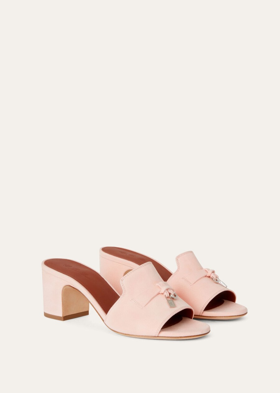 sandały summer charms pink shell ze skóry koziej