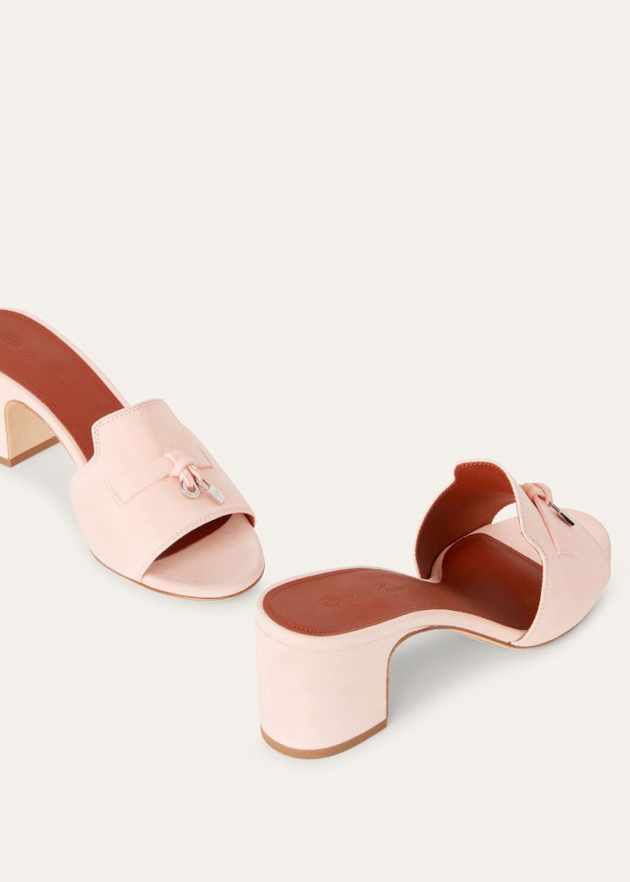sandały summer charms pink shell ze skóry koziej