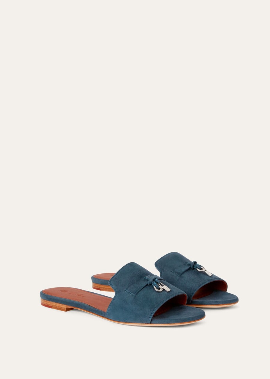 sandały zamszowe summer charms z koziej skóry i jeansu