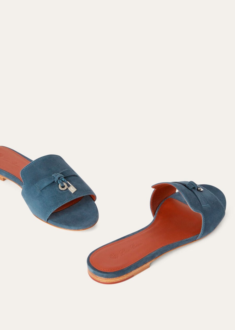 sandały zamszowe summer charms z koziej skóry i jeansu