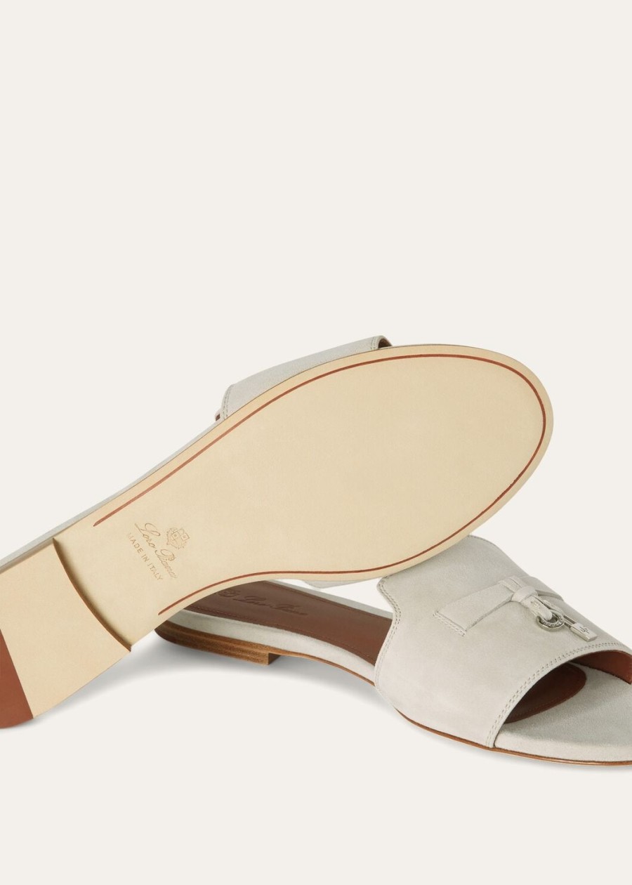 sandały summer charms zamszowe z koziej skóry w kolorze pudrowego perłu