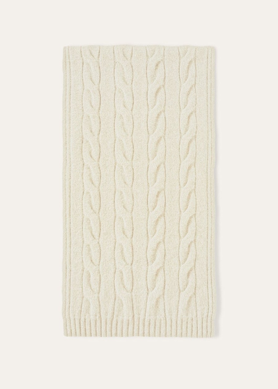 szalik napier baby cashmere coarsehair white snow