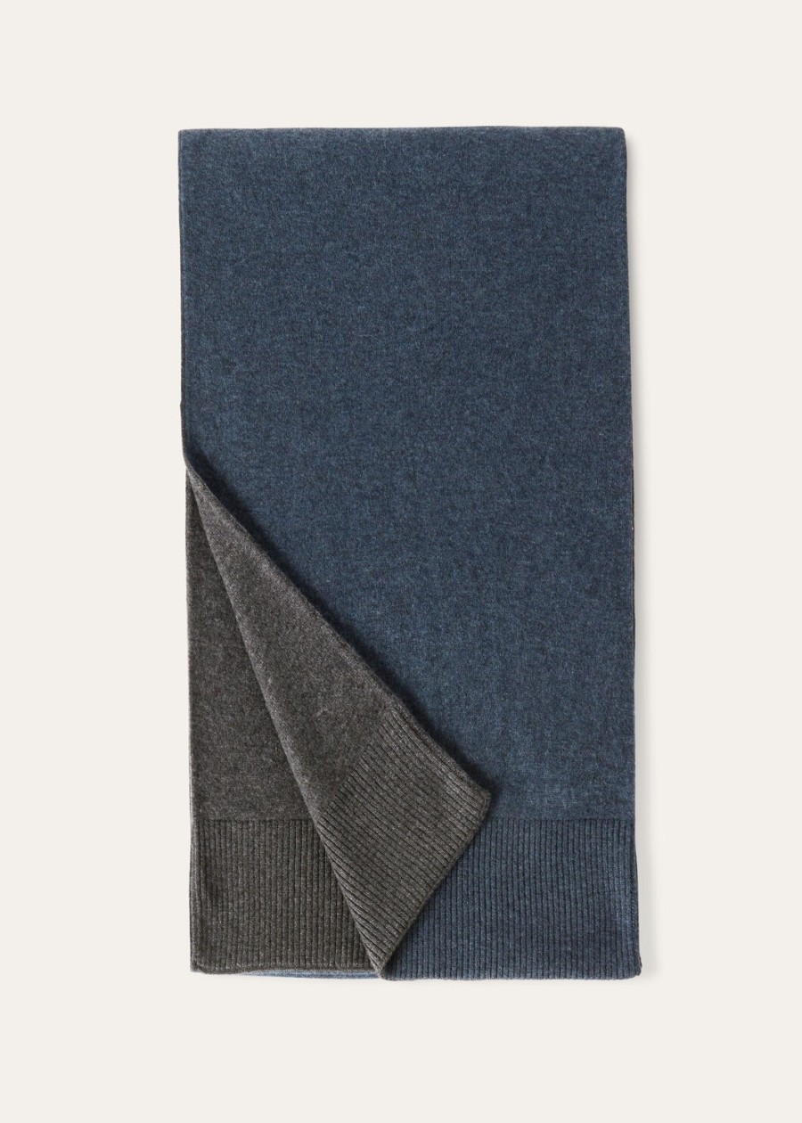 szalik duo cashmere w kolorze turkusowymantracytowym