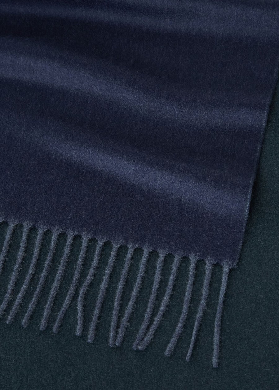 dwukolorowy szalik baby cashmere eclipse blueemerald noire
