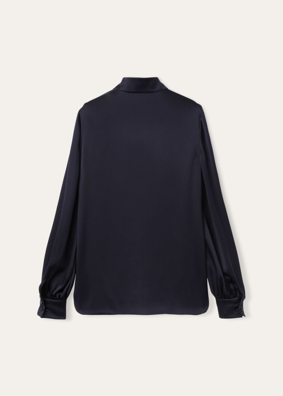 koszula carys silk navy blue