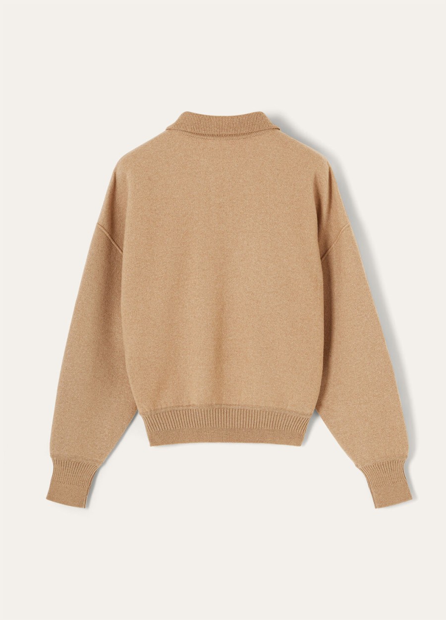 bluza polo roccapietra camel light tan