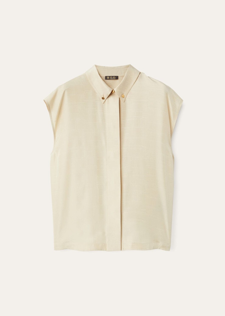chanya top silk silken sand