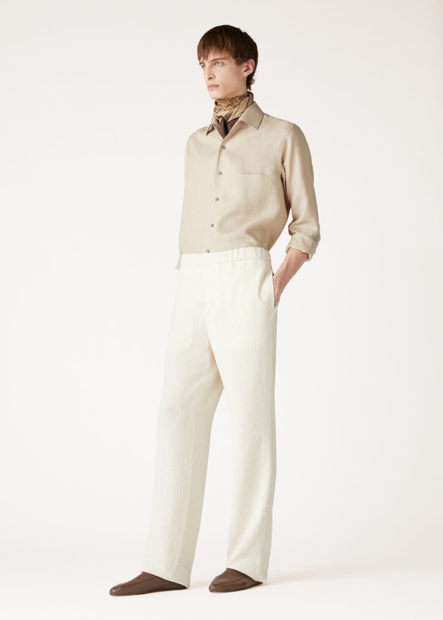 koszula andre linen earthy taupe