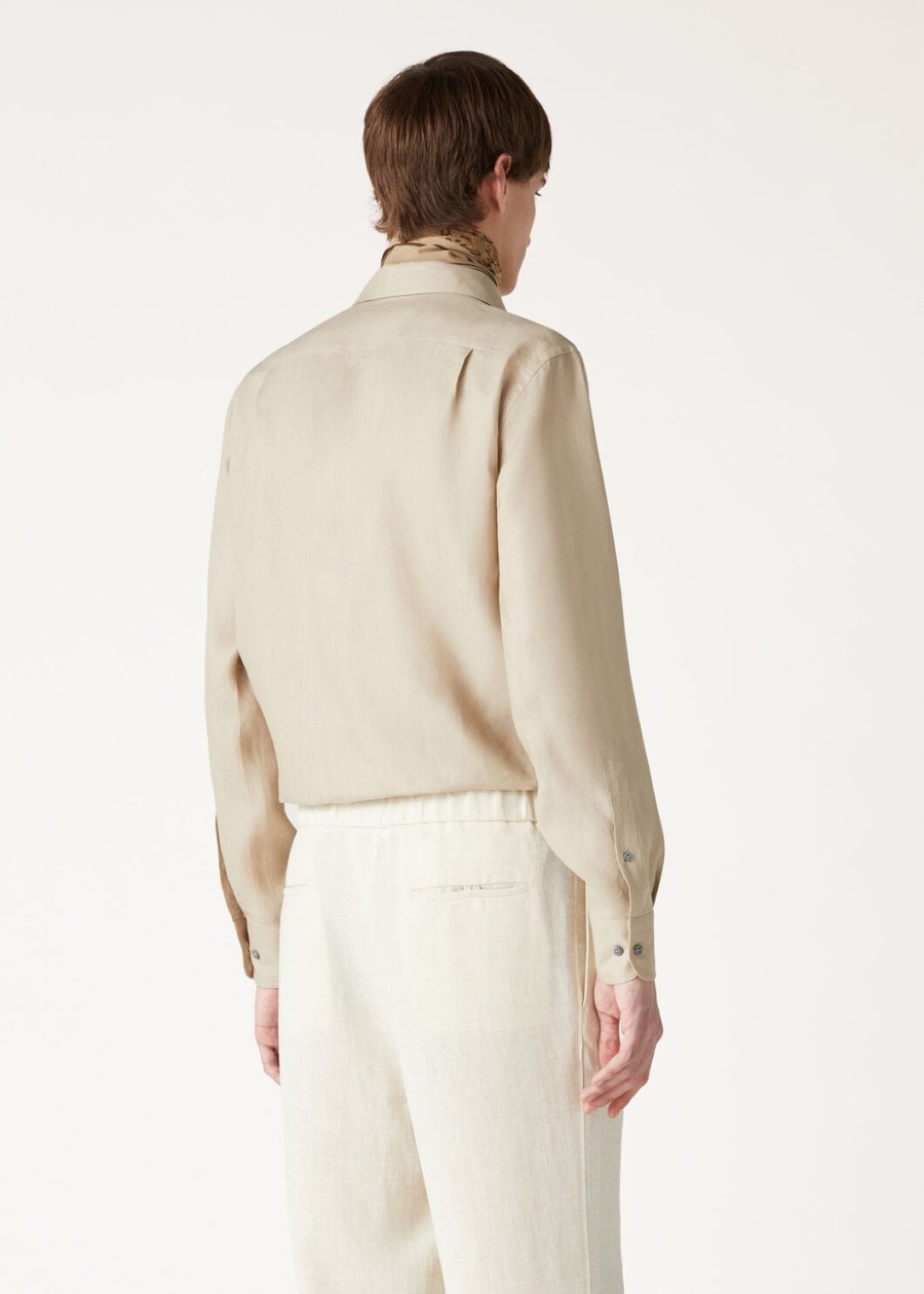 koszula andre linen earthy taupe