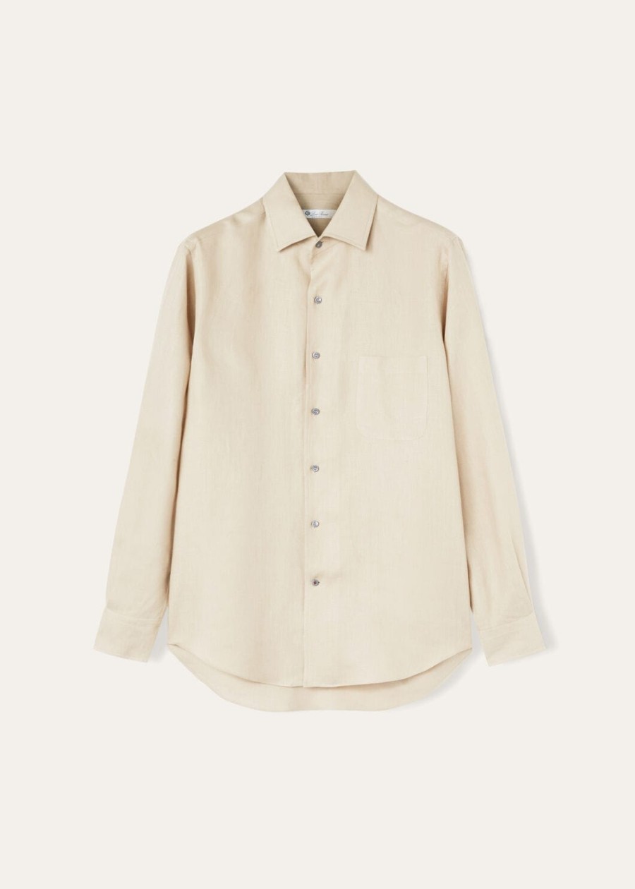 koszula andre linen earthy taupe