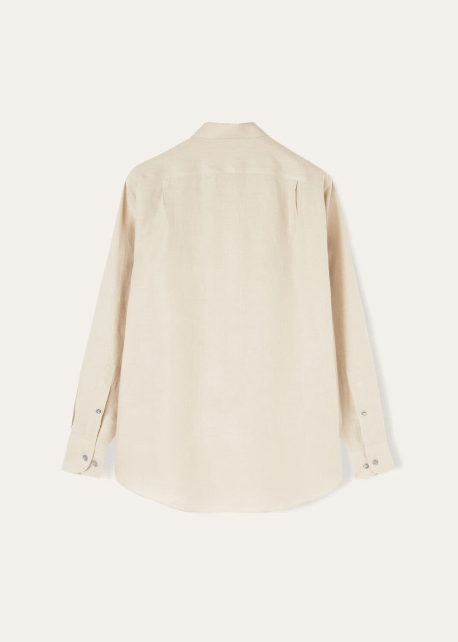koszula andre linen earthy taupe