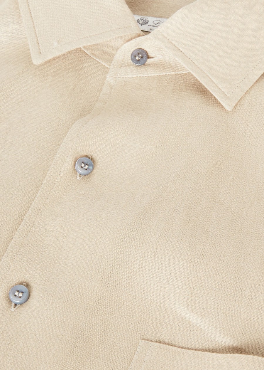 koszula andre linen earthy taupe