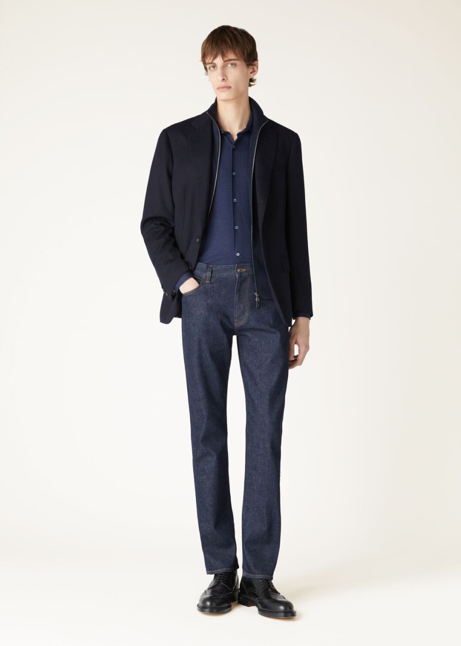 koszula andrew silk cashmere ombre blue