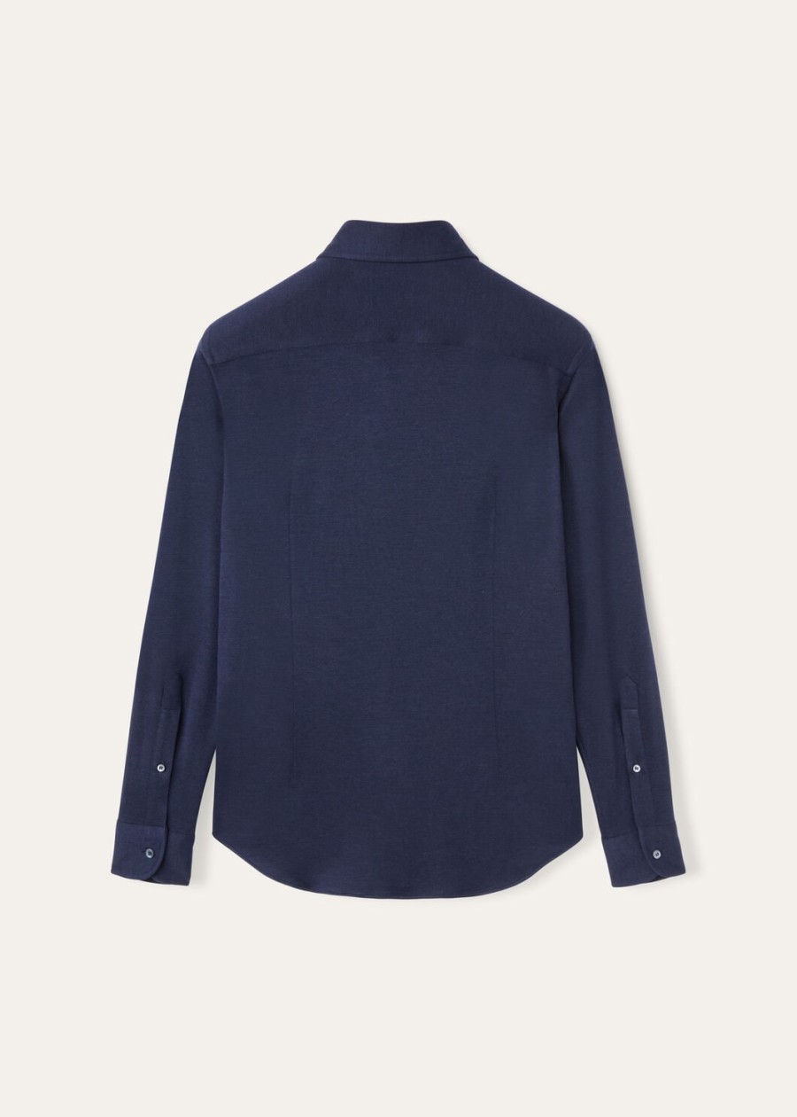 koszula andrew silk cashmere ombre blue