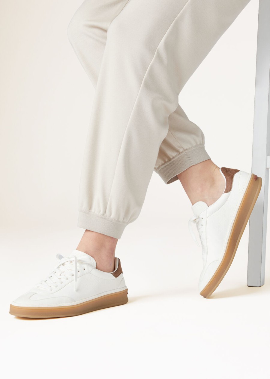 buty do tenisa walk tennis z białej skóry jelenia