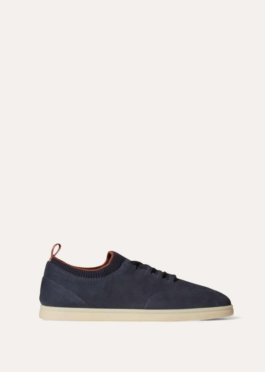 soho walk sneakersy ze skóry cielęcej w kolorze granatowym