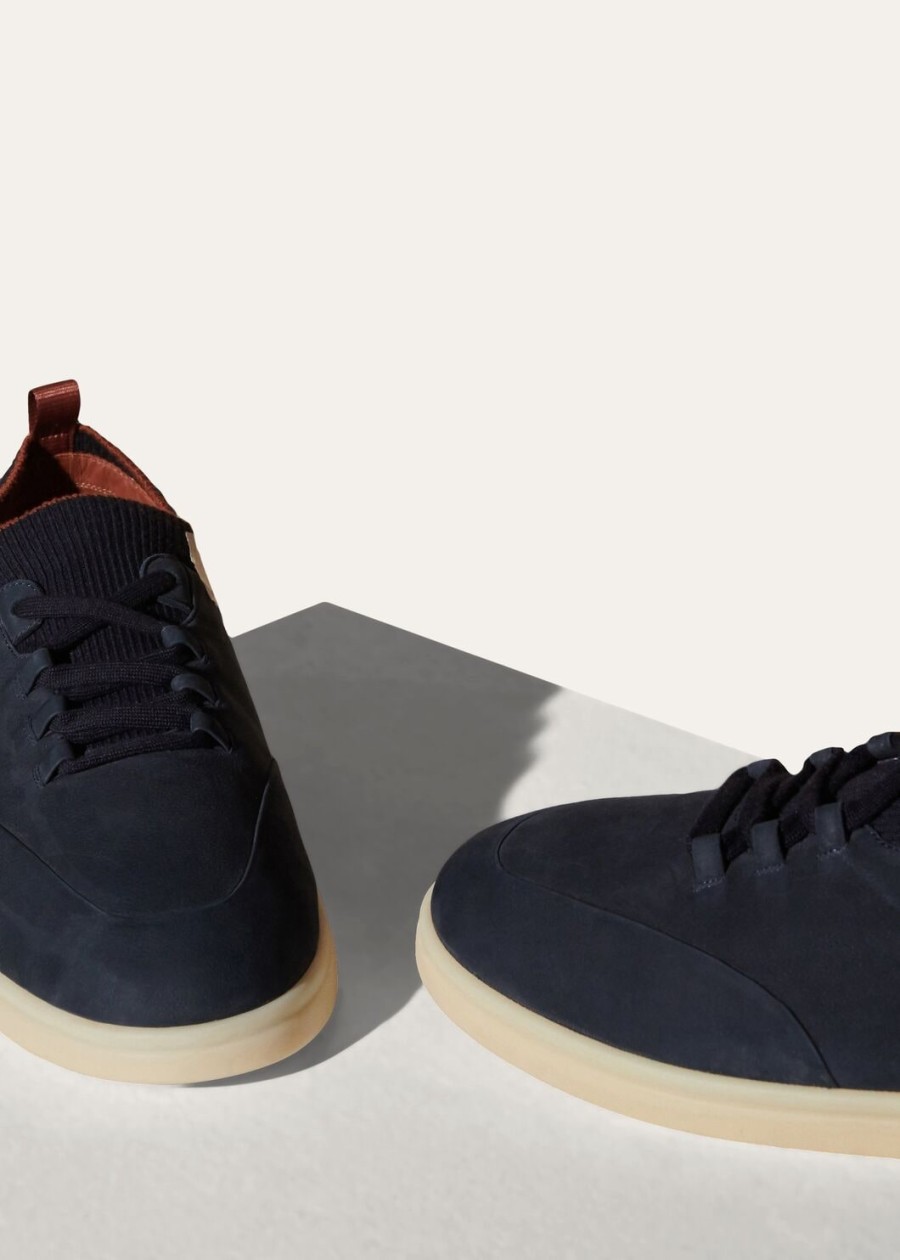 soho walk sneakersy ze skóry cielęcej w kolorze granatowym