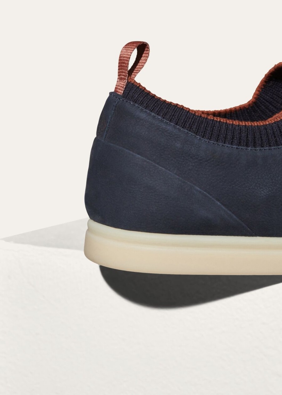 soho walk sneakersy ze skóry cielęcej w kolorze granatowym
