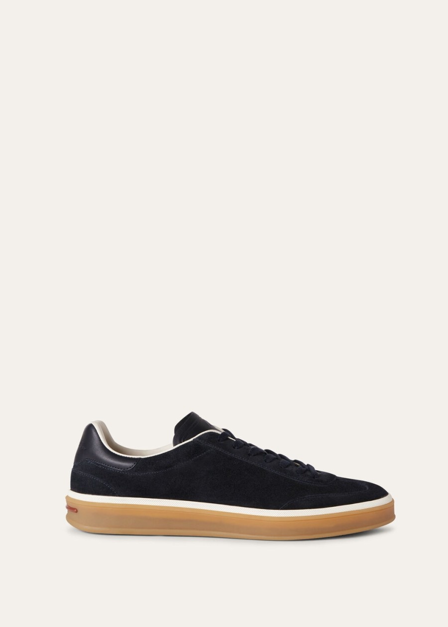 buty sportowe walk tennis suede calf split navy blue