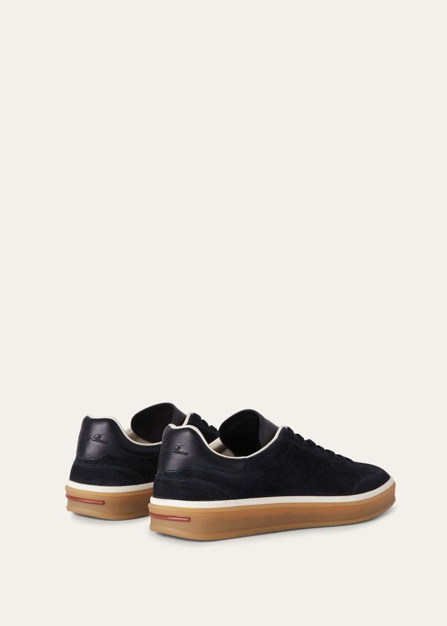 buty sportowe walk tennis suede calf split navy blue
