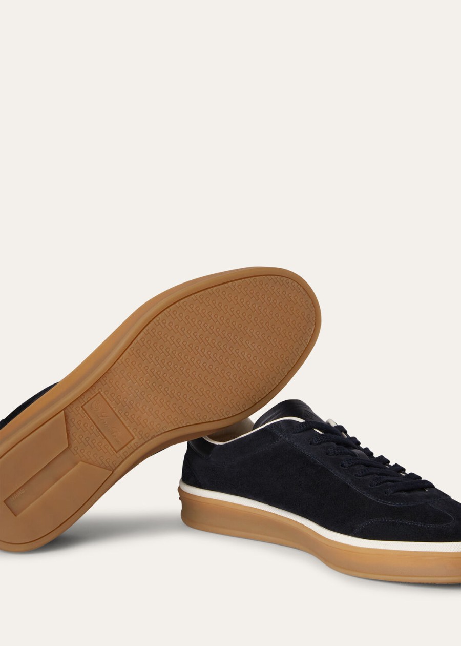 buty sportowe walk tennis suede calf split navy blue