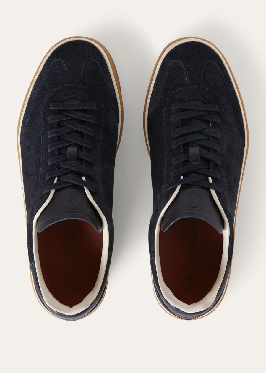 buty sportowe walk tennis suede calf split navy blue
