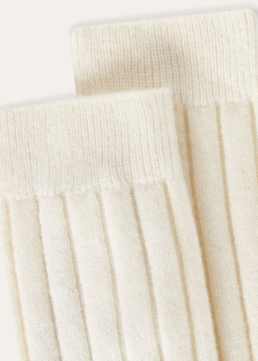 bobby baby cashmere white titanium socks