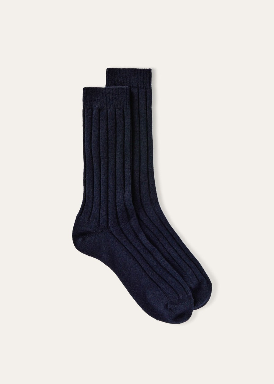 skarpetki bobby baby cashmere w kolorze granatowym