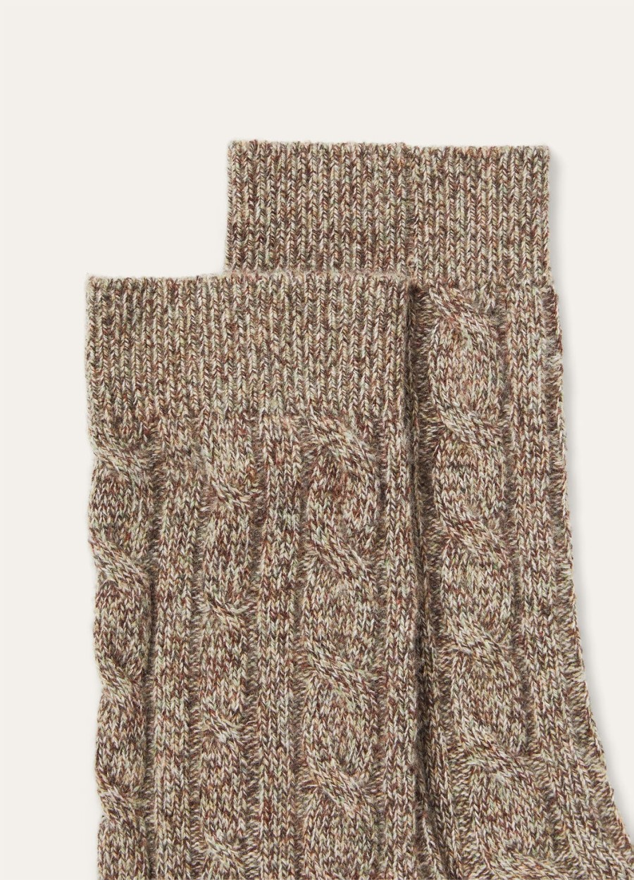 skarpetki treccia baby cashmere z mieloną kawą