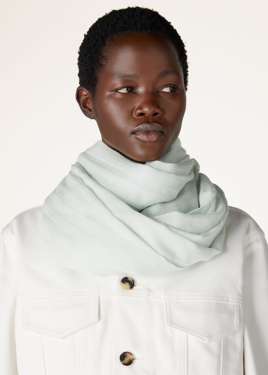 maxi crest stole cashmere mint meadow