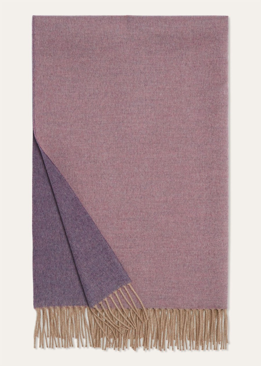dwukolorowy ocieplacz kaszmirowy rose melangedark plum melange