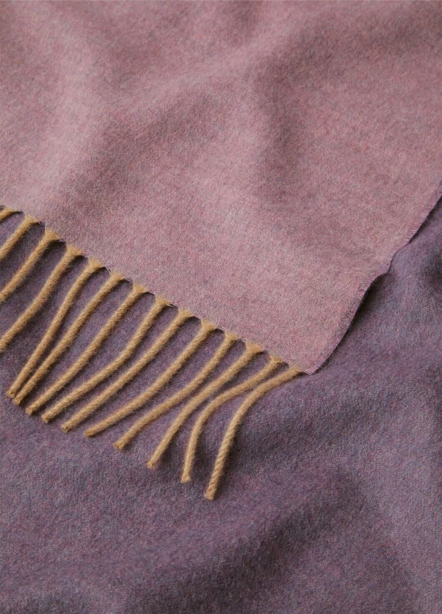dwukolorowy ocieplacz kaszmirowy rose melangedark plum melange