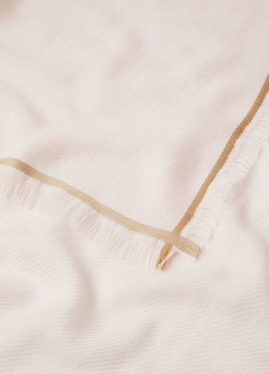 four in hand maxi carré cashmere soft pinkish