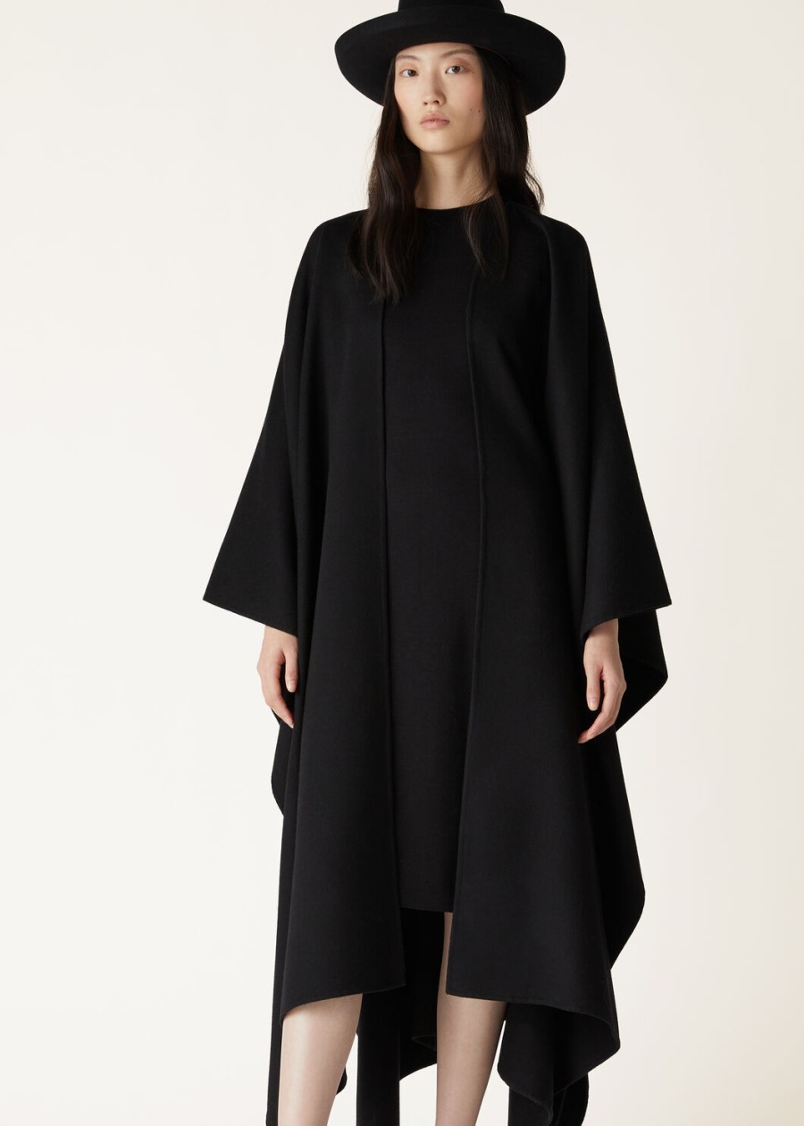 maria cape cashmere black