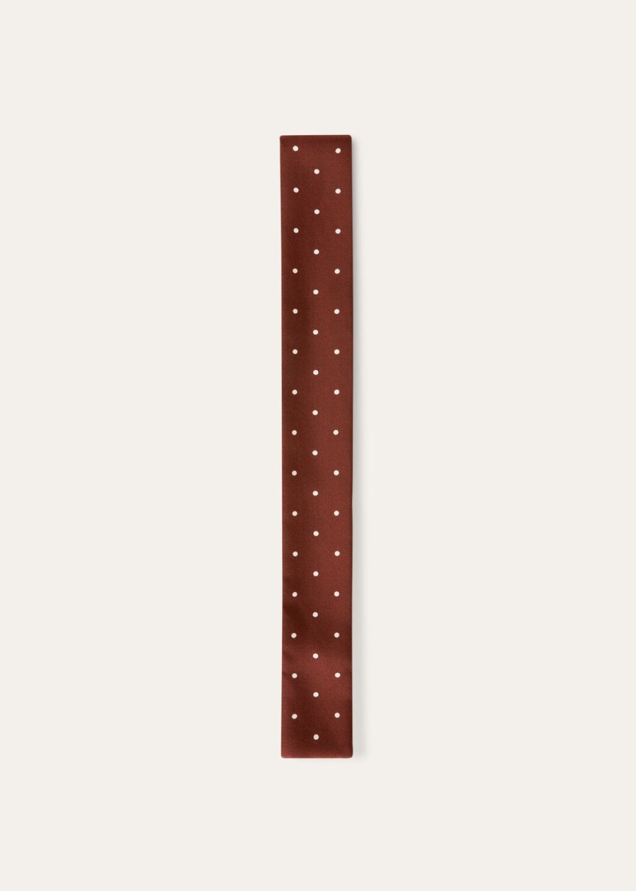 opaska do krawata pois silk deep bordeauxwhite