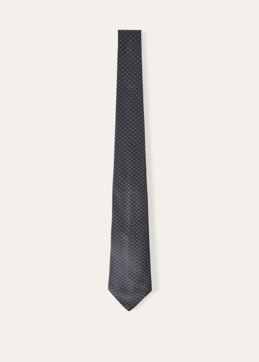 twinkle tie silk grey melange