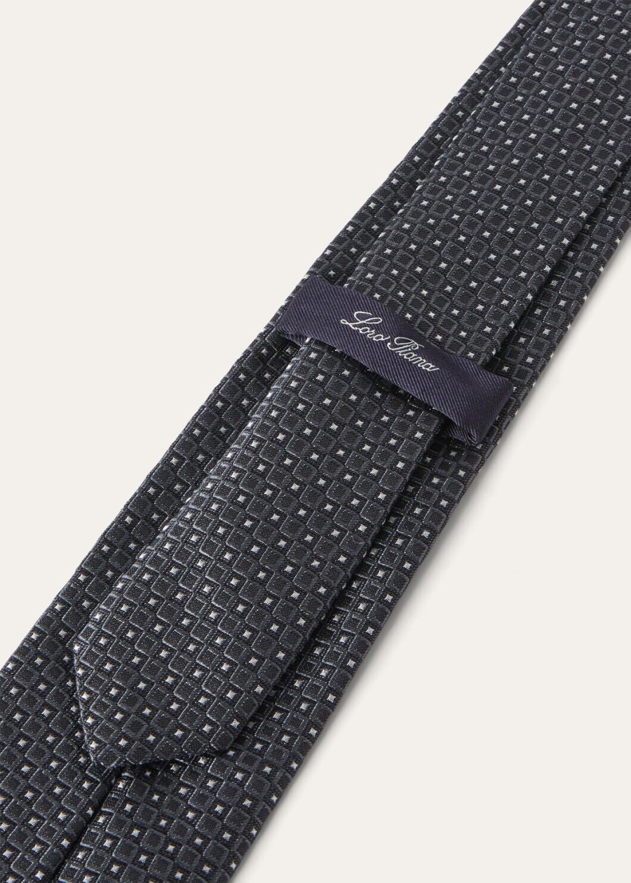 twinkle tie silk grey melange