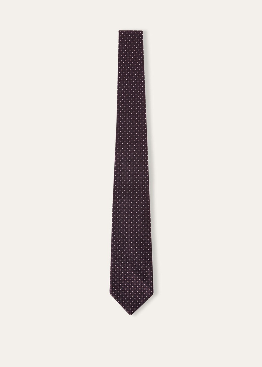 twinkle tie silk purple wine